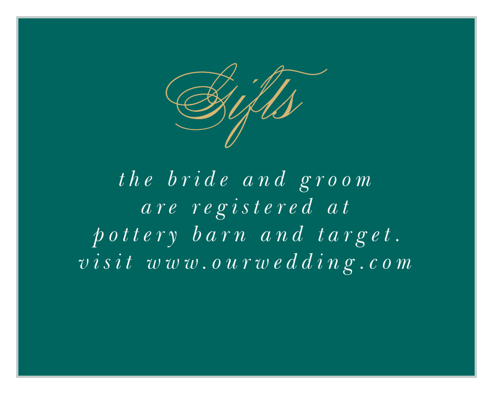 Emerald Facets Registry Cards