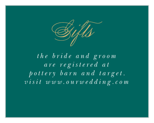Emerald Facets Registry Cards