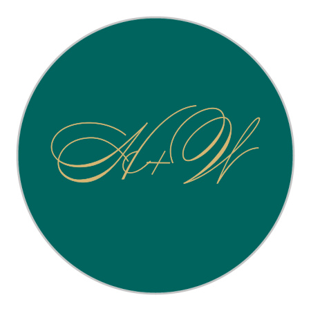 Emerald Facets Wedding Stickers