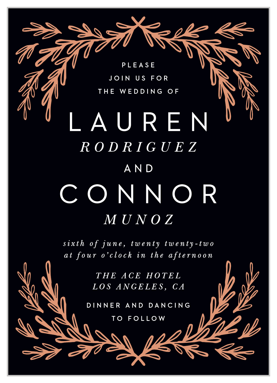 Gilded Frame Wedding Invitations