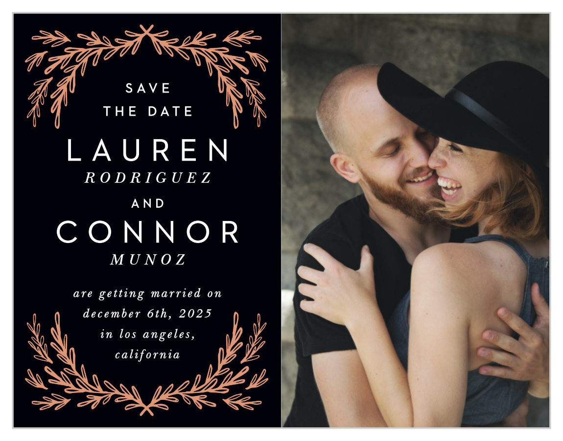 Gilded Frame Save the Date Cards