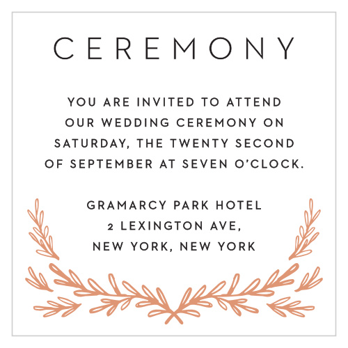 Gilded Frame Ceremony Cards