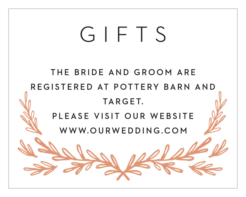 Gilded Frame Registry Cards