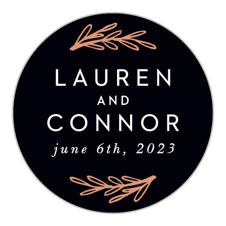Gilded Frame Wedding Stickers