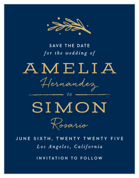 Our Simply Botanical Save-the-Date Cards ensure that your loved ones mark their calendars well in advance of your special day.