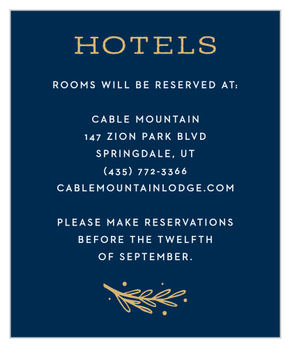 Simply Botanical Accommodation Cards