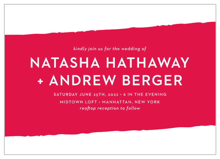 Enjoy the company of your friends and family when you use our Torn Paper Wedding Invitations to invite them. 