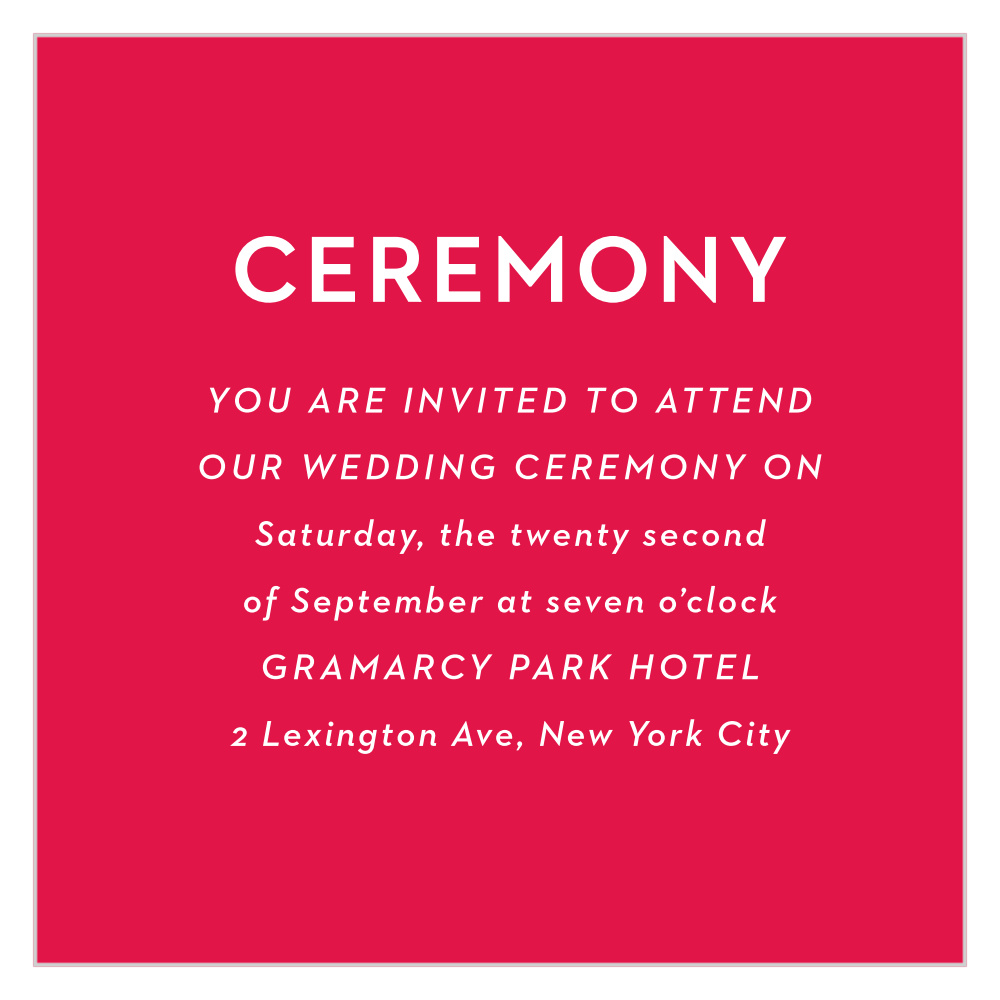 Torn Paper Ceremony Cards