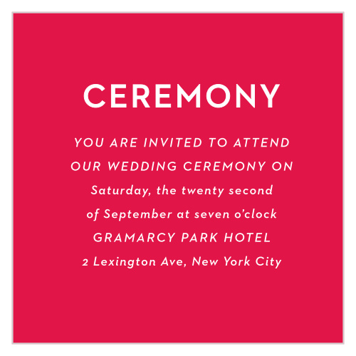 Torn Paper Ceremony Cards