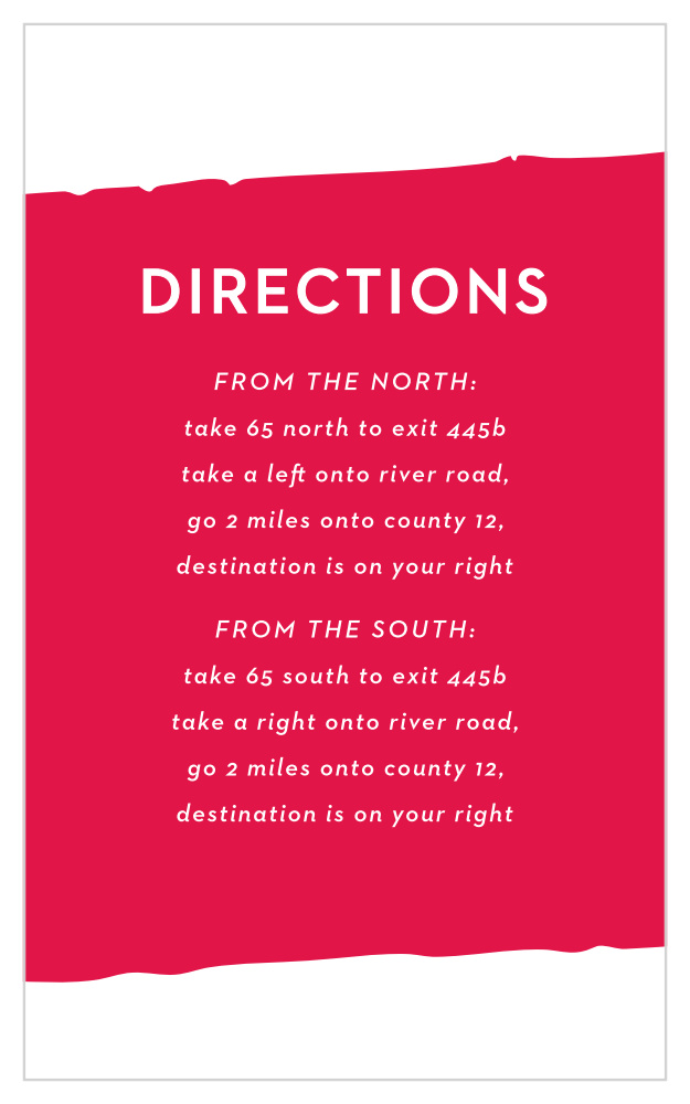 Torn Paper Direction Cards
