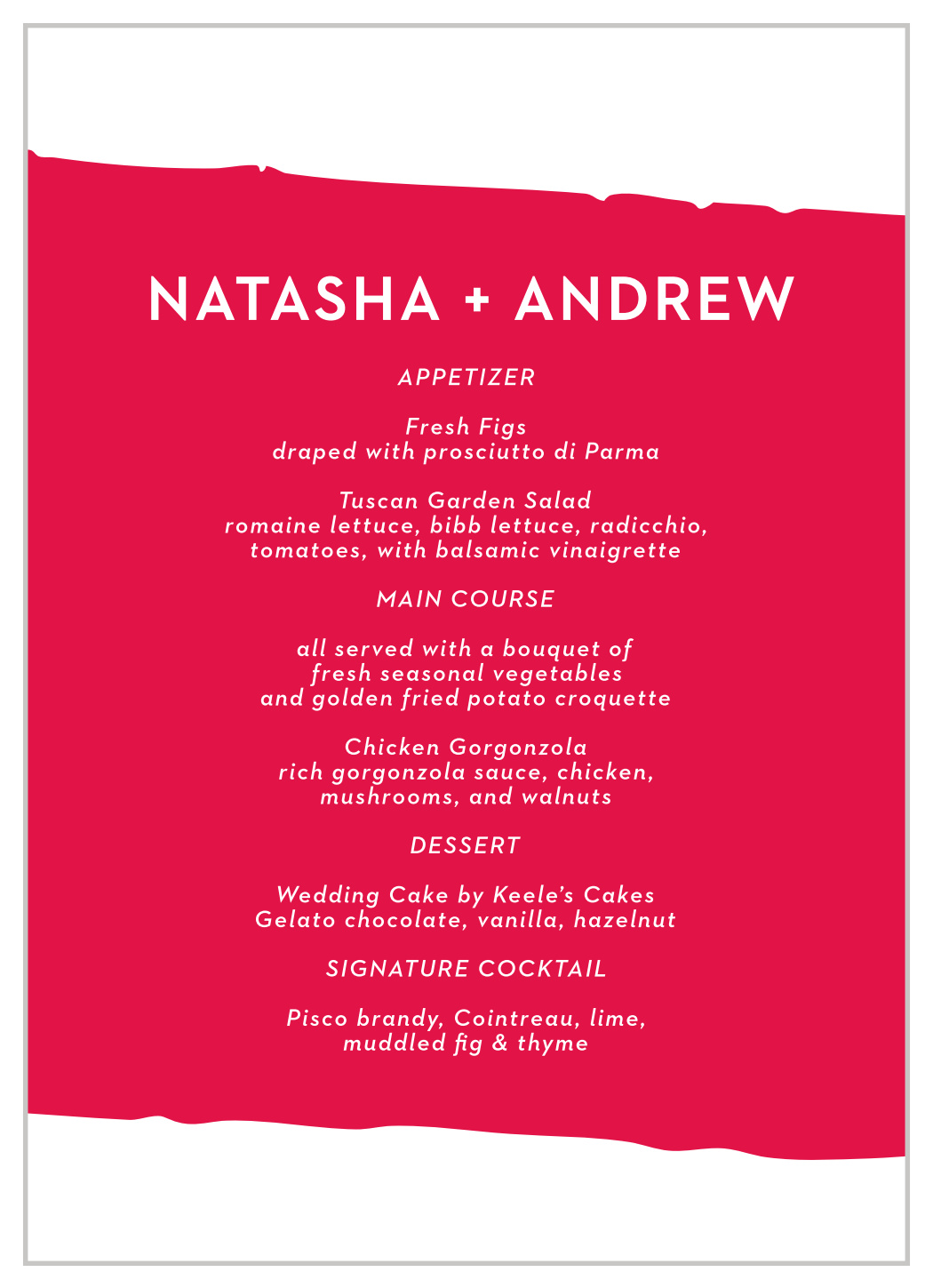 Torn Paper Wedding Menus