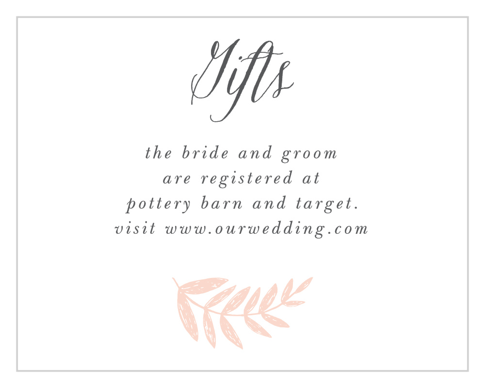 Wedding Wreath Registry Cards
