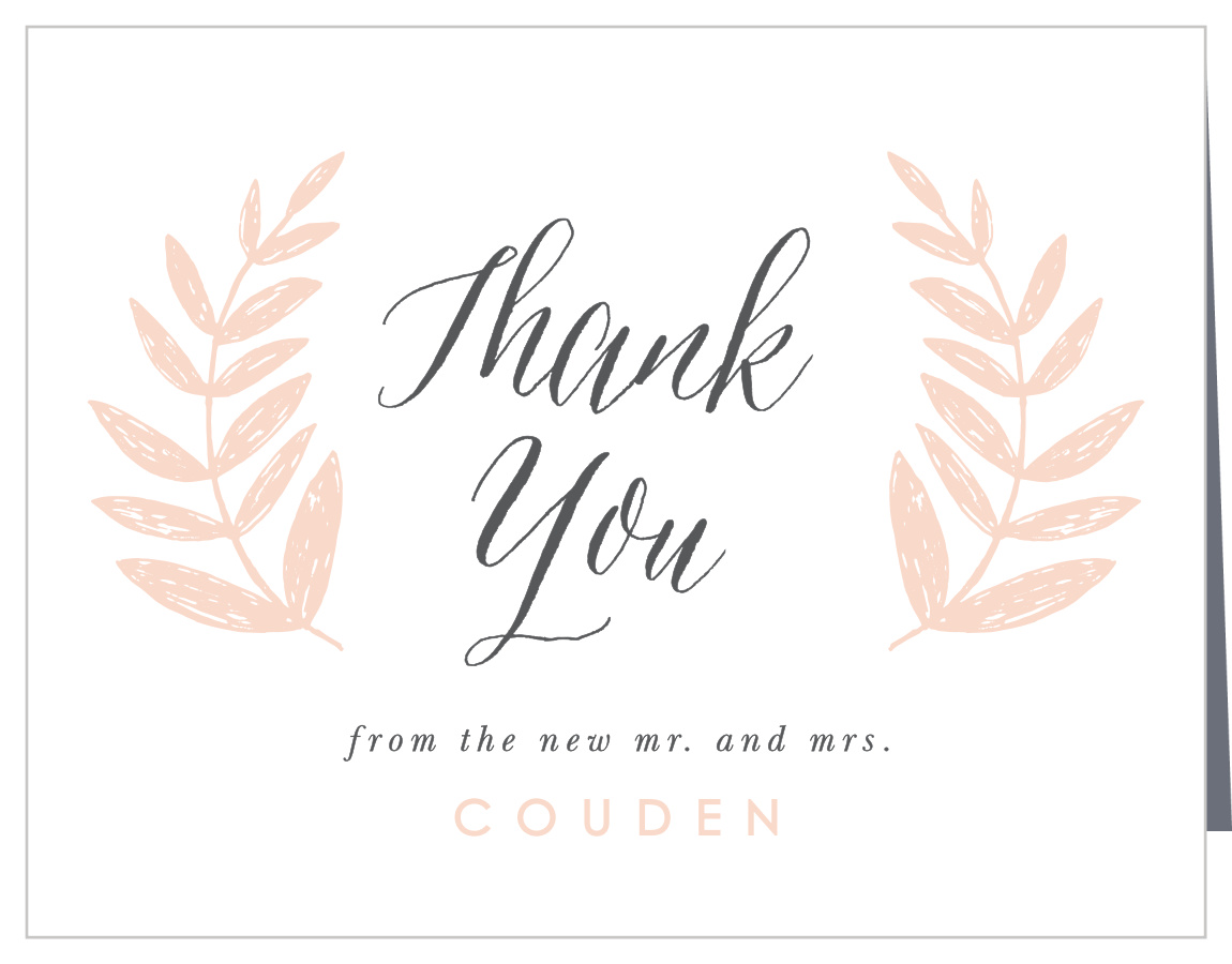 Wedding Wreath Wedding Thank You Cards