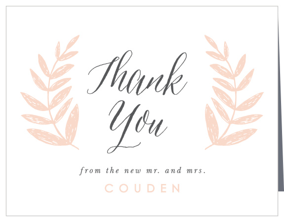 Wedding Wreath Wedding Thank You Cards