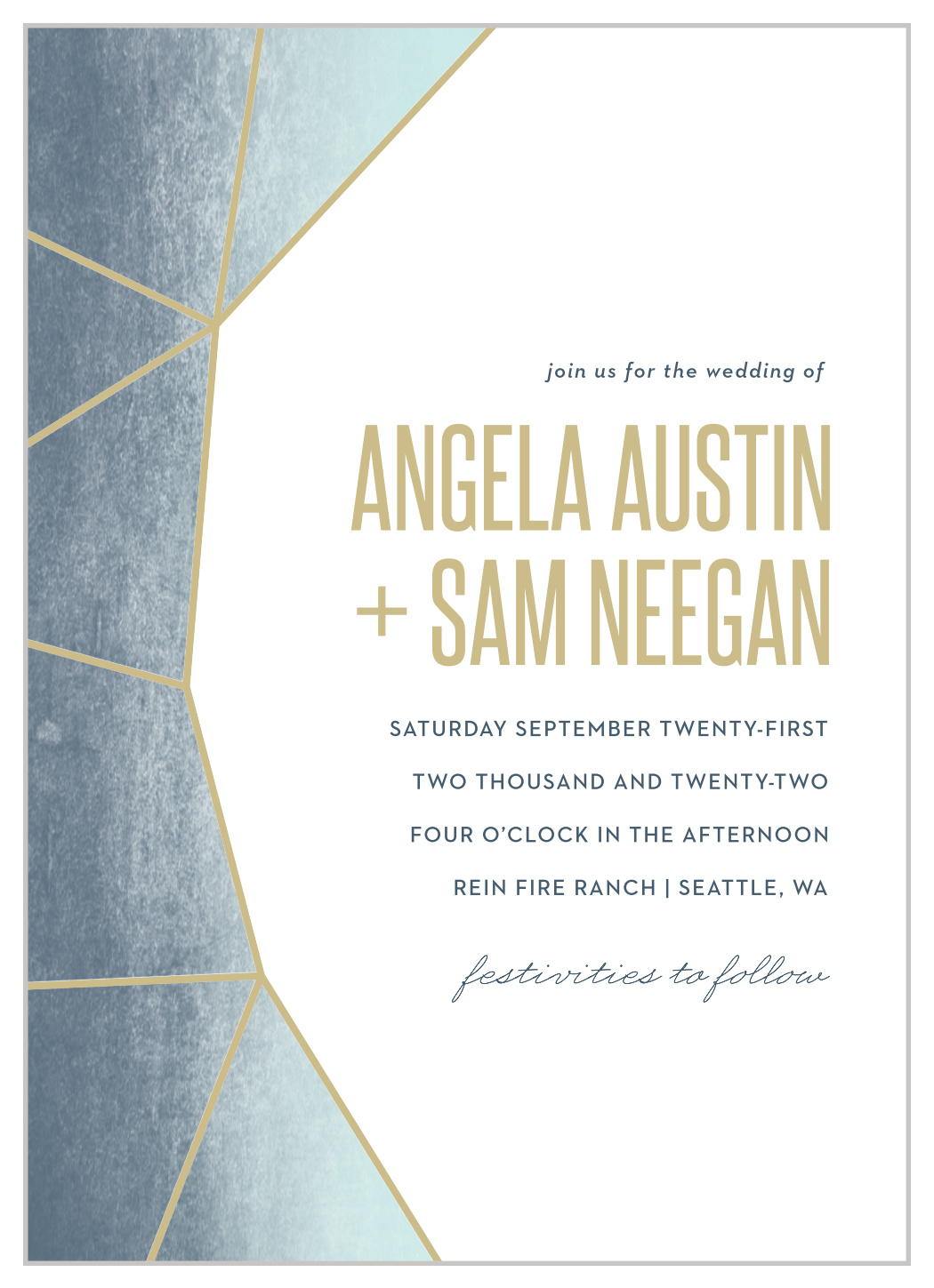 Gleaming Gemstone Wedding Invitations