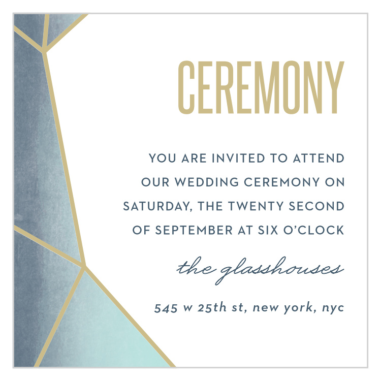 Gleaming Gemstone Ceremony Cards