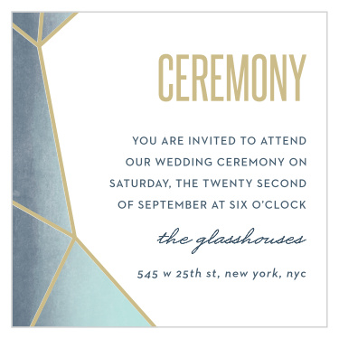 Gleaming Gemstone Ceremony Cards