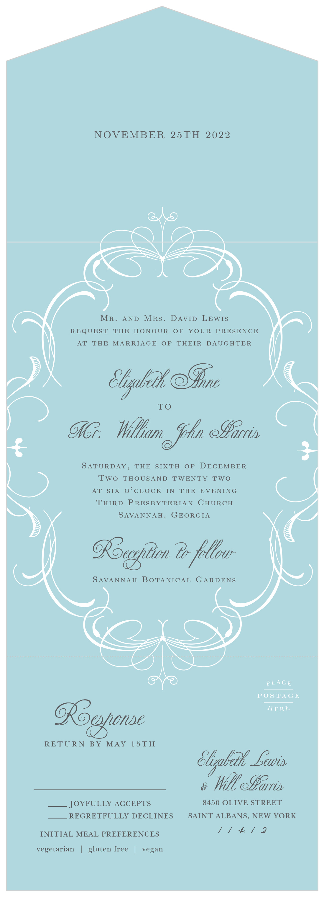 Flourish Charm Seal & Send Wedding Invitations