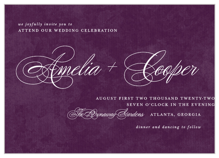 Enjoy the company of your friends and family when you use our In The Mood Wedding Invitations to invite them.