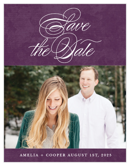 Enjoy the company of your friends and family when you use our In The Mood Wedding Save-the-Date Magnets to notify them.