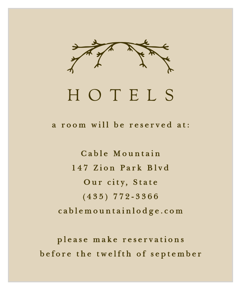 Charming Twig Accommodation Cards