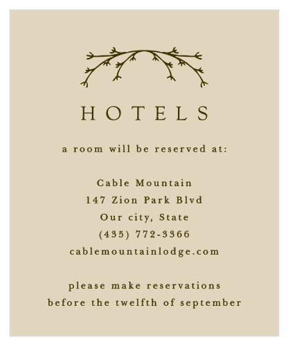 Charming Twig Accommodation Cards