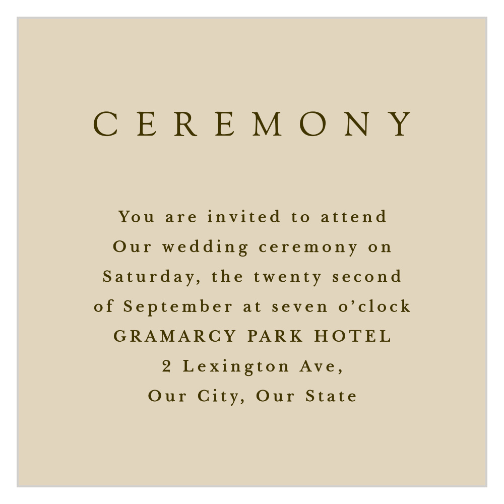 Charming Twig Ceremony Cards