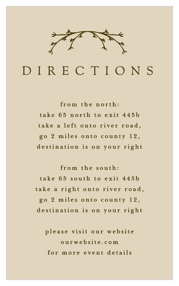 Charming Twig Direction Cards