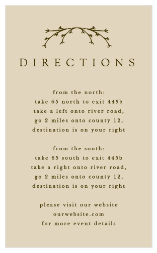 Charming Twig Direction Cards