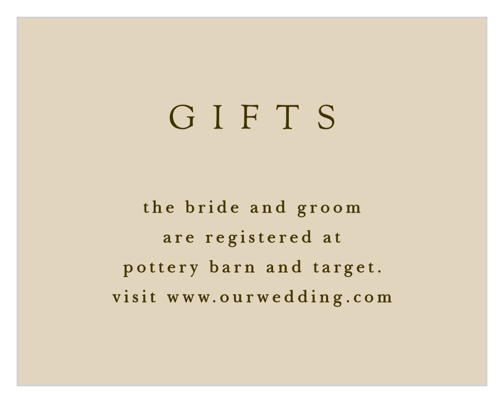 Charming Twig Registry Cards