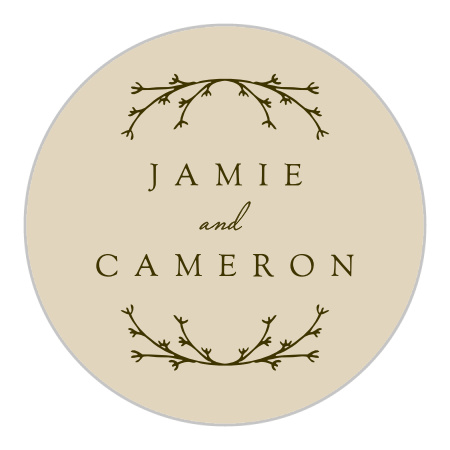 Charming Twig Wedding Stickers
