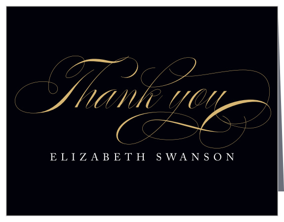 Sophisticated Swash Graduation Thank You Cards