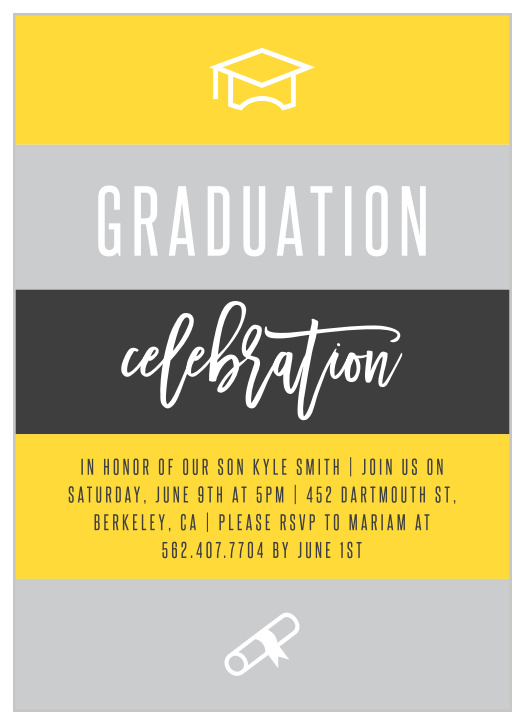 Our Striped Celebration Graduation Invitations are sure to leave a lasting impression on their recipients.
