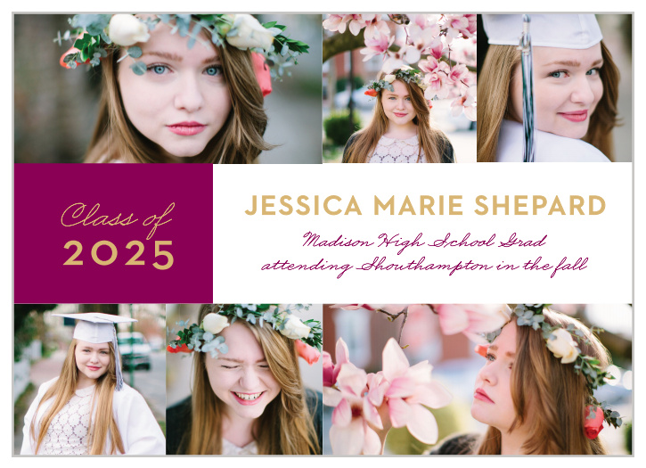 Our stunning Banner Year Graduation Announcements are as beautiful as you can make them.