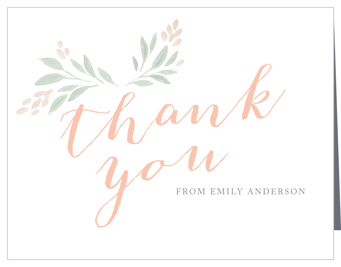 Botanical Frame Graduation Thank You Cards