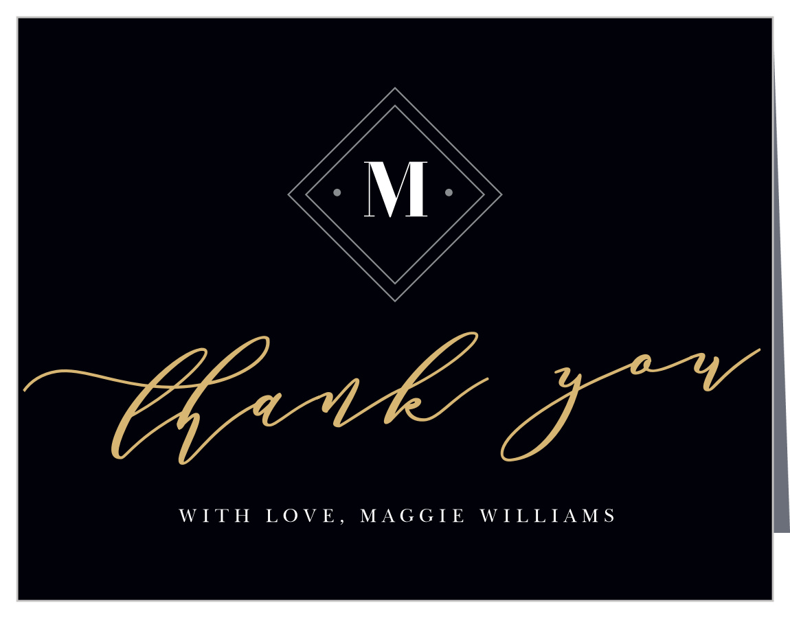 Class Script Graduation Thank You Cards