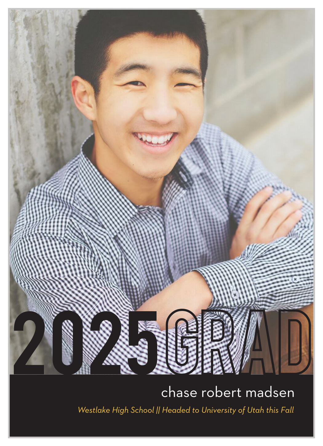 Clean Cut Graduation Announcements