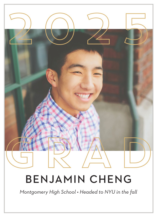 Your big day is coming up- make sure that everyone knows about it with our stunning Clean Lines Graduation Announcements.