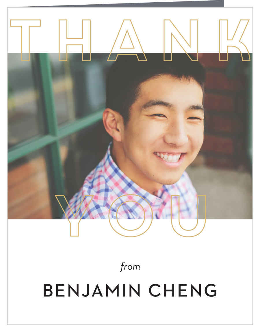 Clean Lines Graduation Thank You Cards