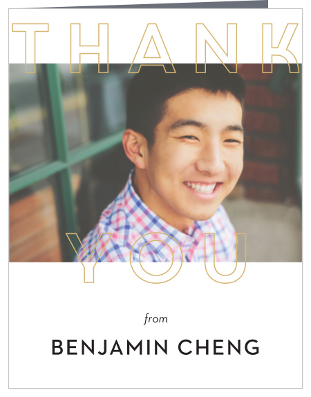 Clean Lines Graduation Thank You Cards