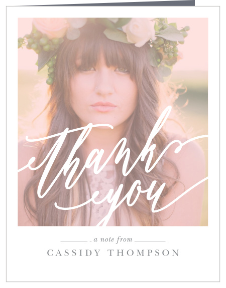Color Overlay Graduation Thank You Cards