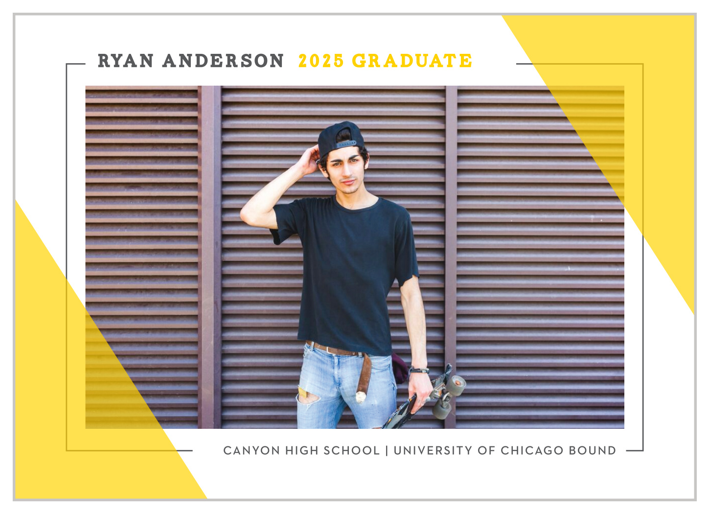 Colorful Corners Graduation Announcements