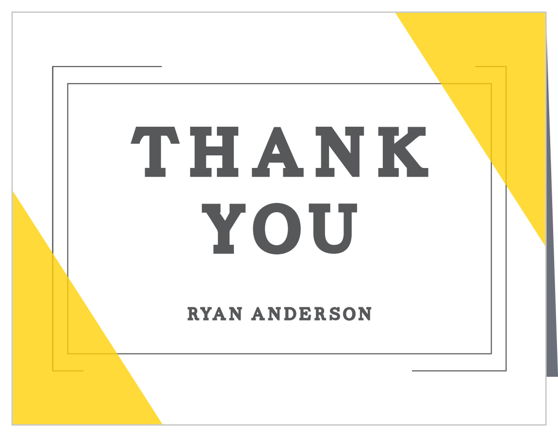 Colorful Corners Graduation Thank You Cards