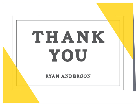 Colorful Corners Graduation Thank You Cards