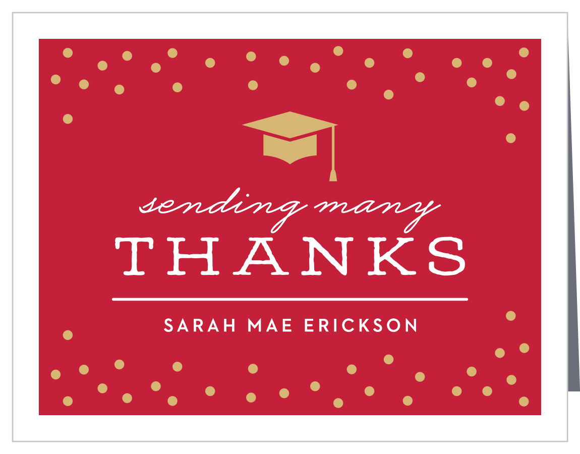 Cap & Confetti Graduation Thank You Cards