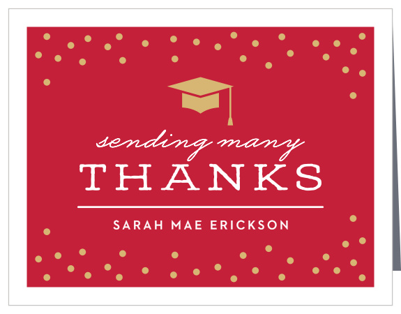 Cap & Confetti Graduation Thank You Cards
