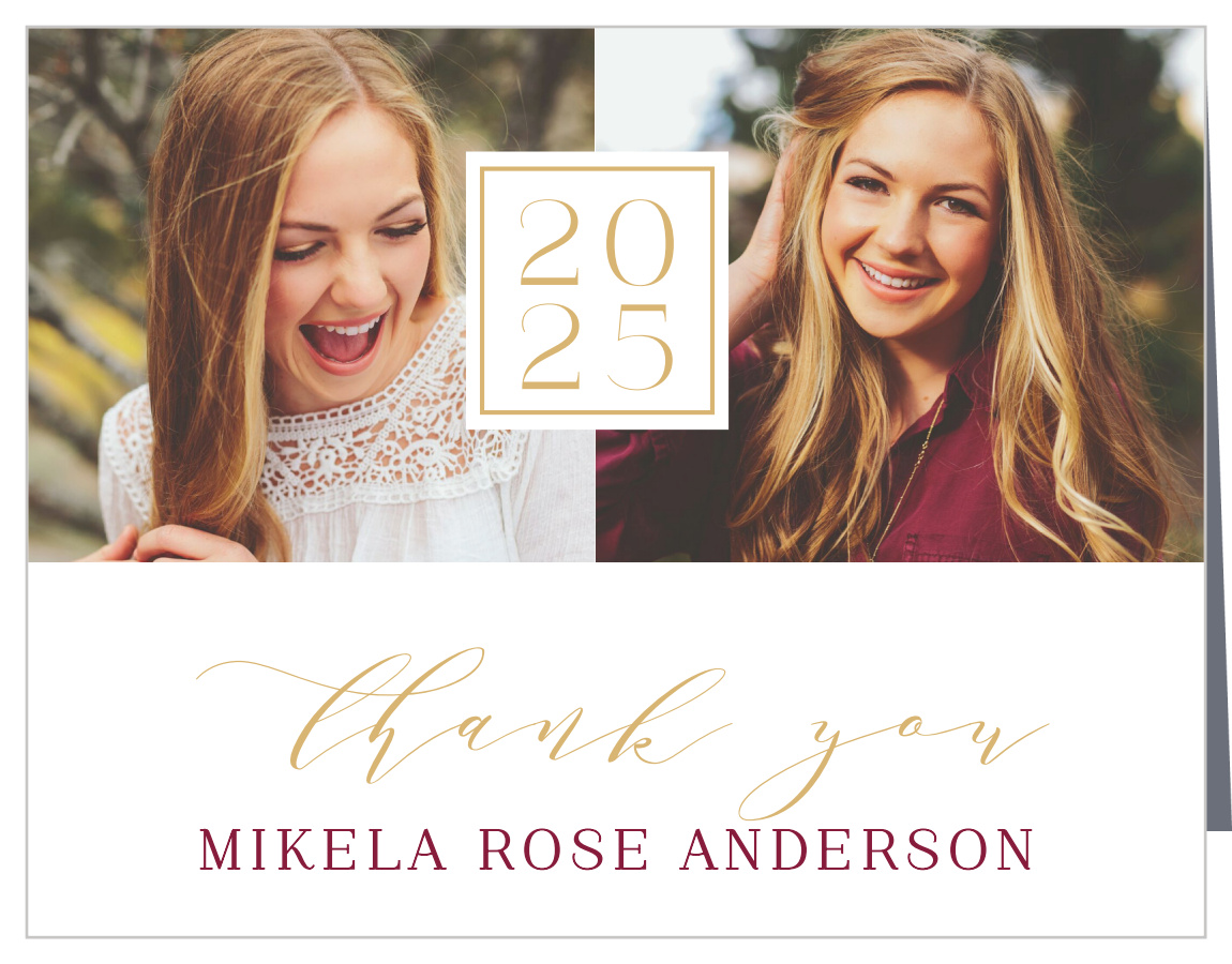 Framed Shots Graduation Thank You Cards