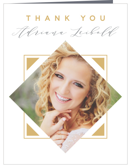 Our Geometric Grad Graduation Thank You Card is great for showing your appreciation! 