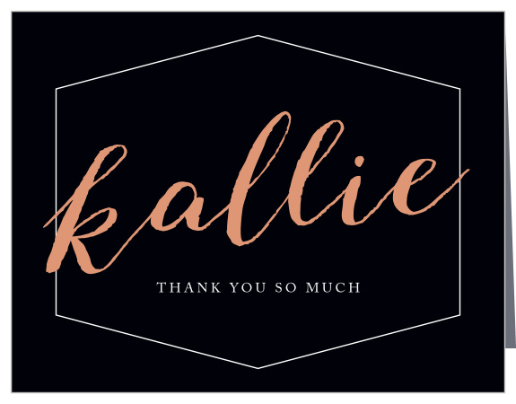 Hexagon Frame Graduation Thank You Cards