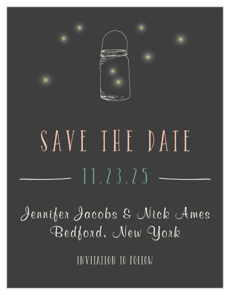 With this fully customizable save the date, your guests will be looking forward to your special day! Change the colors, font and more to match the theme of your wedding!